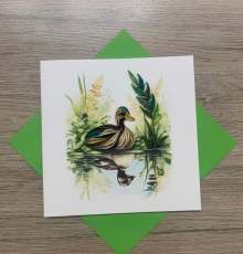 quilling-card-duck